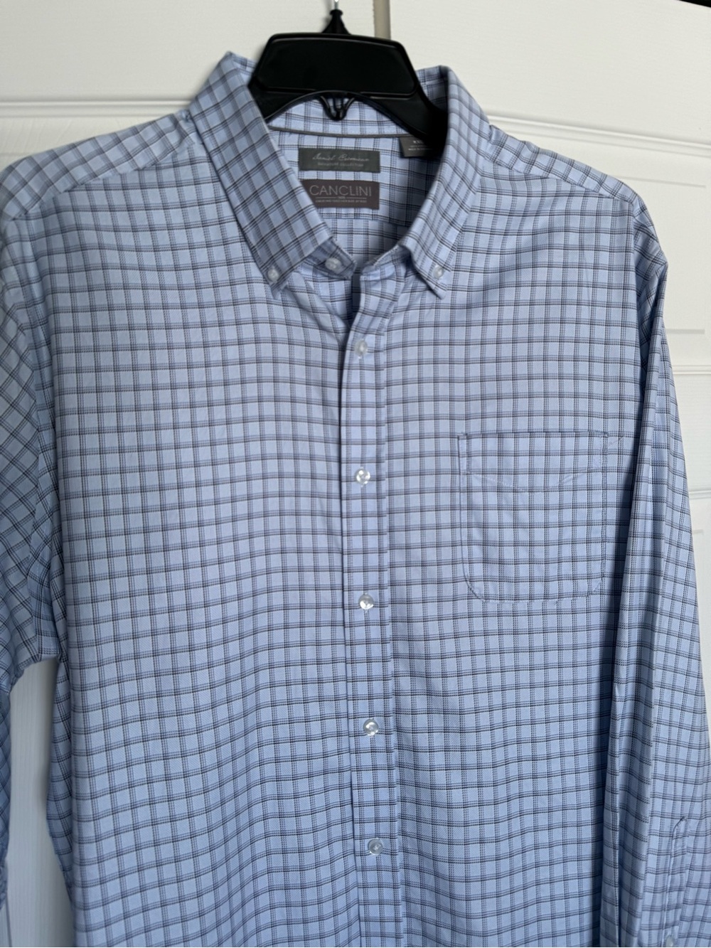 Dress Shirt - Daniel Cremieux Signature - Light Blue Plaid. XXL